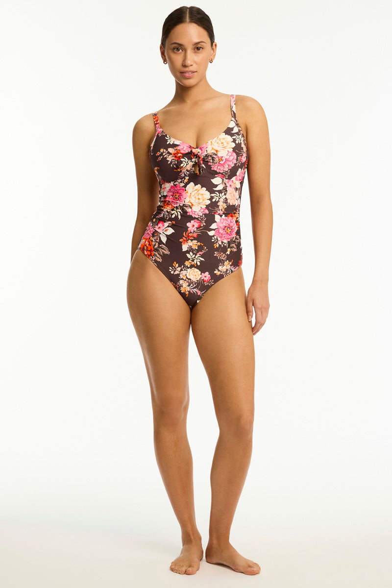 Collective Swimwear - Rosewood Tie Front DD/E One Piece featured image