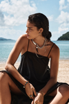 Shore Linen Panelled Bandeau Lace Maxi Dress