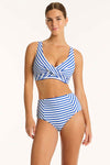 Amalfi Cross Front Multifit Bra - Amalfi Blue - Sea Level Australia 