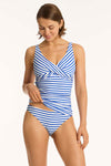 Amalfi Cross Front Tankini - Amalfi Blue - Sea Level Australia 