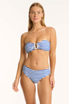 Amalfi Mid Bikini Pant - Amalfi Blue - Sea Level Australia 