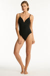 Honeycomb Tri One Piece - Honeycomb Black - Sea Level Australia 