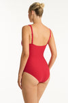 Honeycomb Cross Front One Piece - Honeycomb Red - Sea Level Australia 