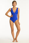 Honeycomb Spliced One Piece - Honeycomb Cobalt - Sea Level Australia 