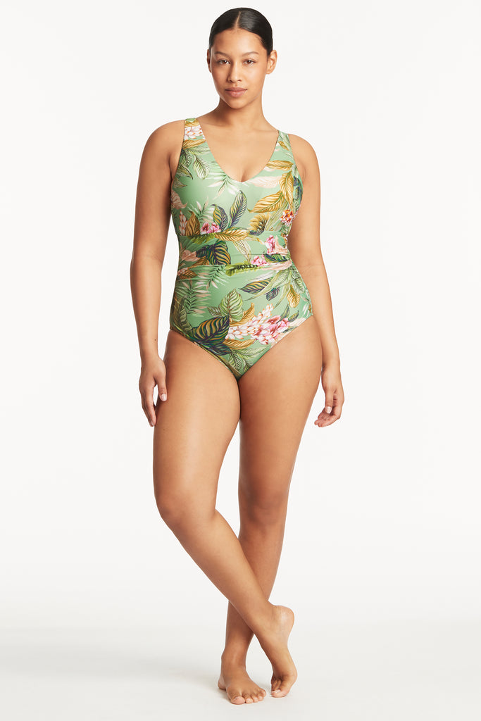 Lost Paradise D/DD Cup One Piece - Lost Paradise Green - Sea Level Australia 