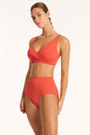 Messina Cross Front Multifit Bra - Messina Flame - Sea Level Australia 