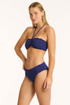 Messina Mid Bikini Pant - Messina French Navy - Sea Level Australia 