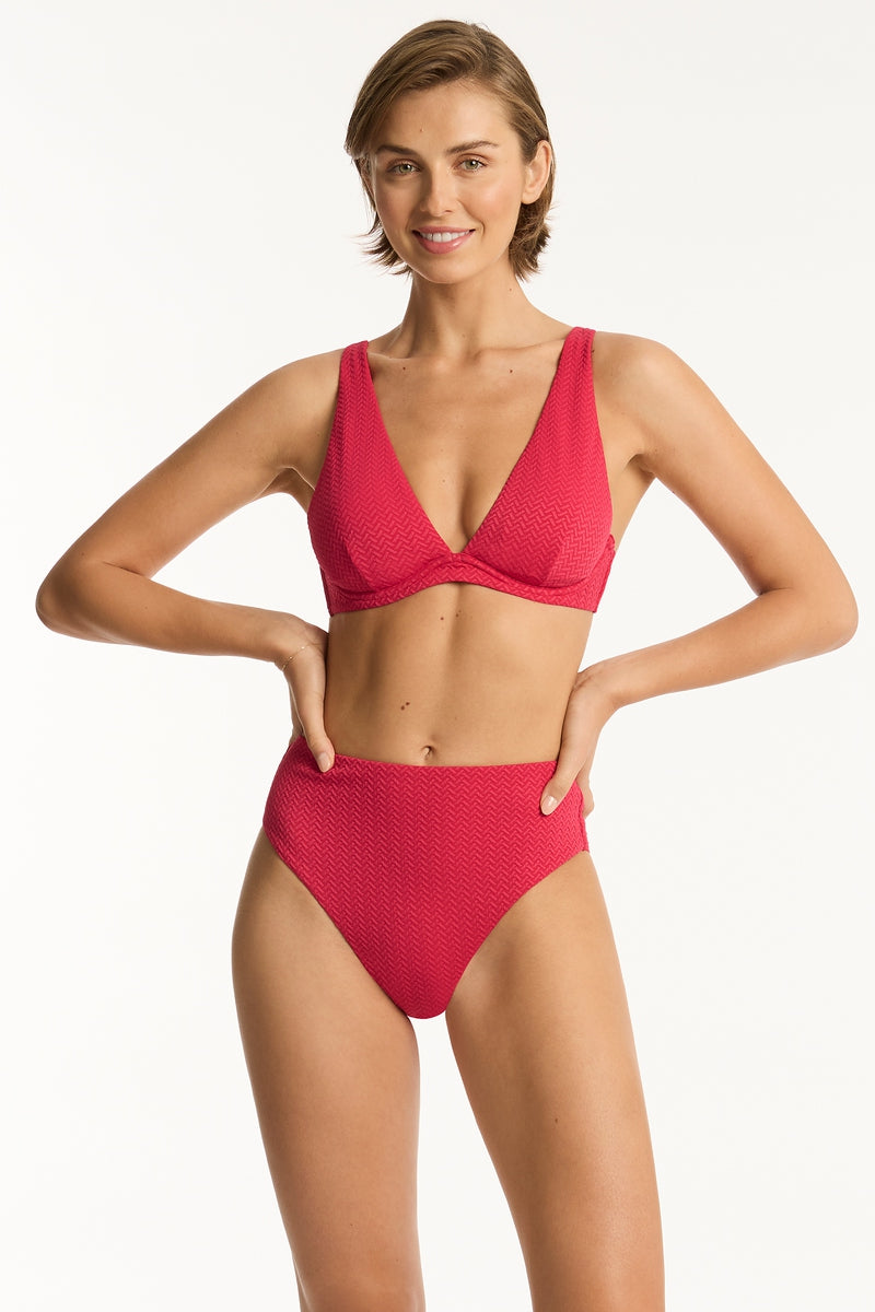 Nouveau Longline Underwire Bra - Nouveau Raspberry - Sea Level Australia 