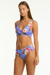 Blue Hawaii Cross Front Multifit Bra