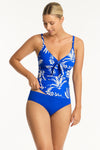 Tradewind Tie Front DD/E Tankini - Tradewind Cobalt - Sea Level Australia 