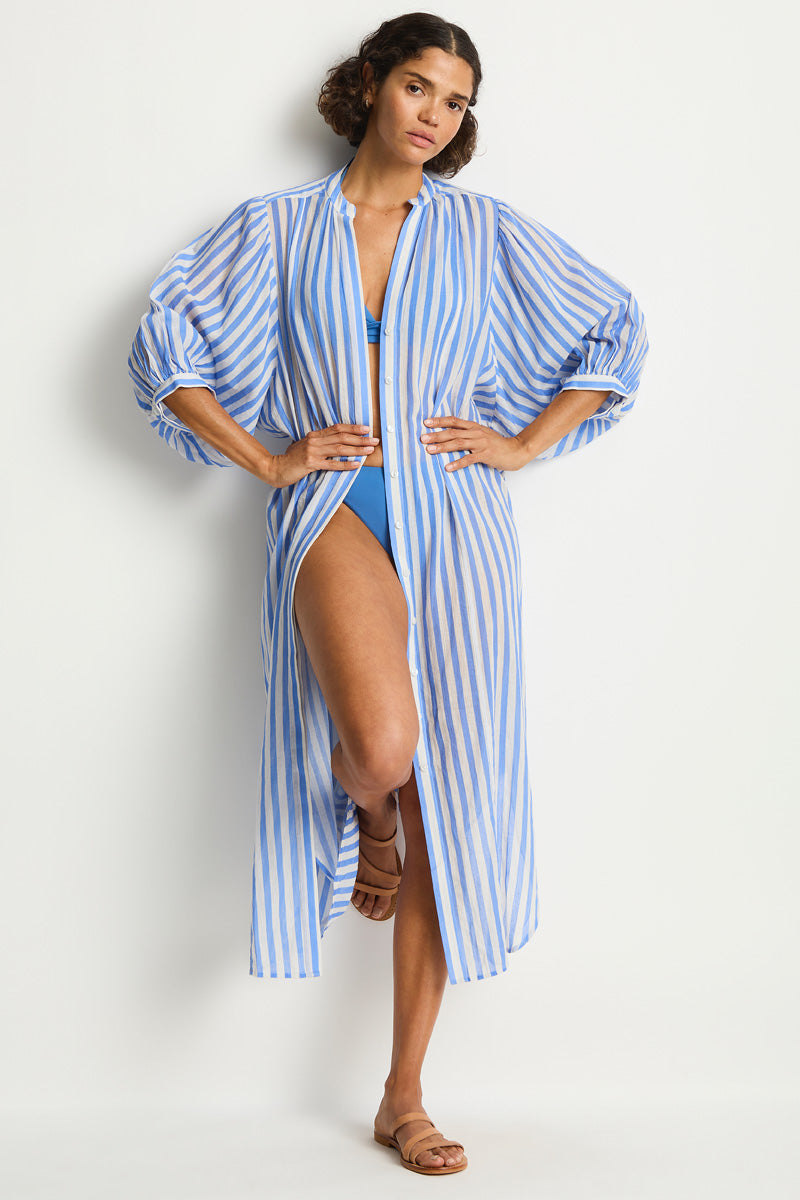 Vacay Boho Long Shirt Dress