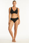 Eco Essentials G Cup Cross Front Bra - Eco Essentials Black - Sea Level Australia 