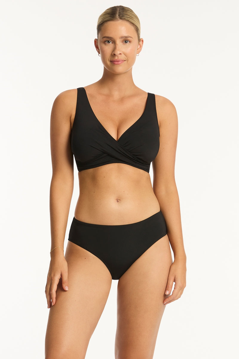 Eco Essentials G Cup Cross Front Bra - Eco Essentials Black - Sea Level Australia 