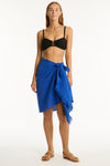 Sunset Frayed Sarong - Sunset Blue - Sea Level Australia 