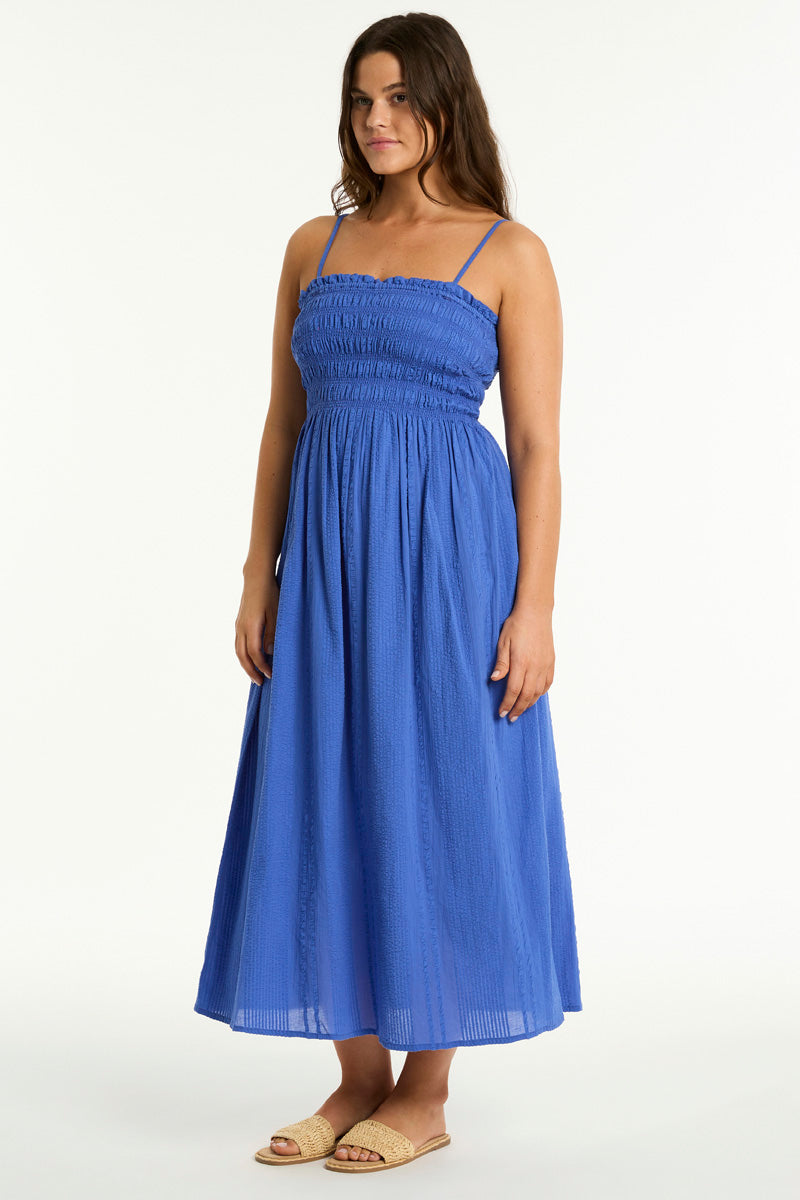 Heatwave Bandeau Dress in Heatwave Blue | Sea Level Australia 