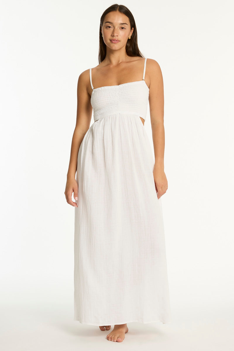Sunset Bandeau Dress White – Sea Level Australia