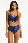 Tradewind Tie Front DD/E Bralette - Tradewind Night Sky - Sea Level Australia 