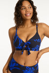 Tradewind Tie Front DD/E Bralette - Tradewind Night Sky - Sea Level Australia 