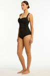Eco Essentials Twist Front Boyleg One Piece