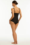 Eco Essentials Twist Front Boyleg One Piece