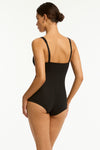 Eco Essentials Twist Front Boyleg One Piece