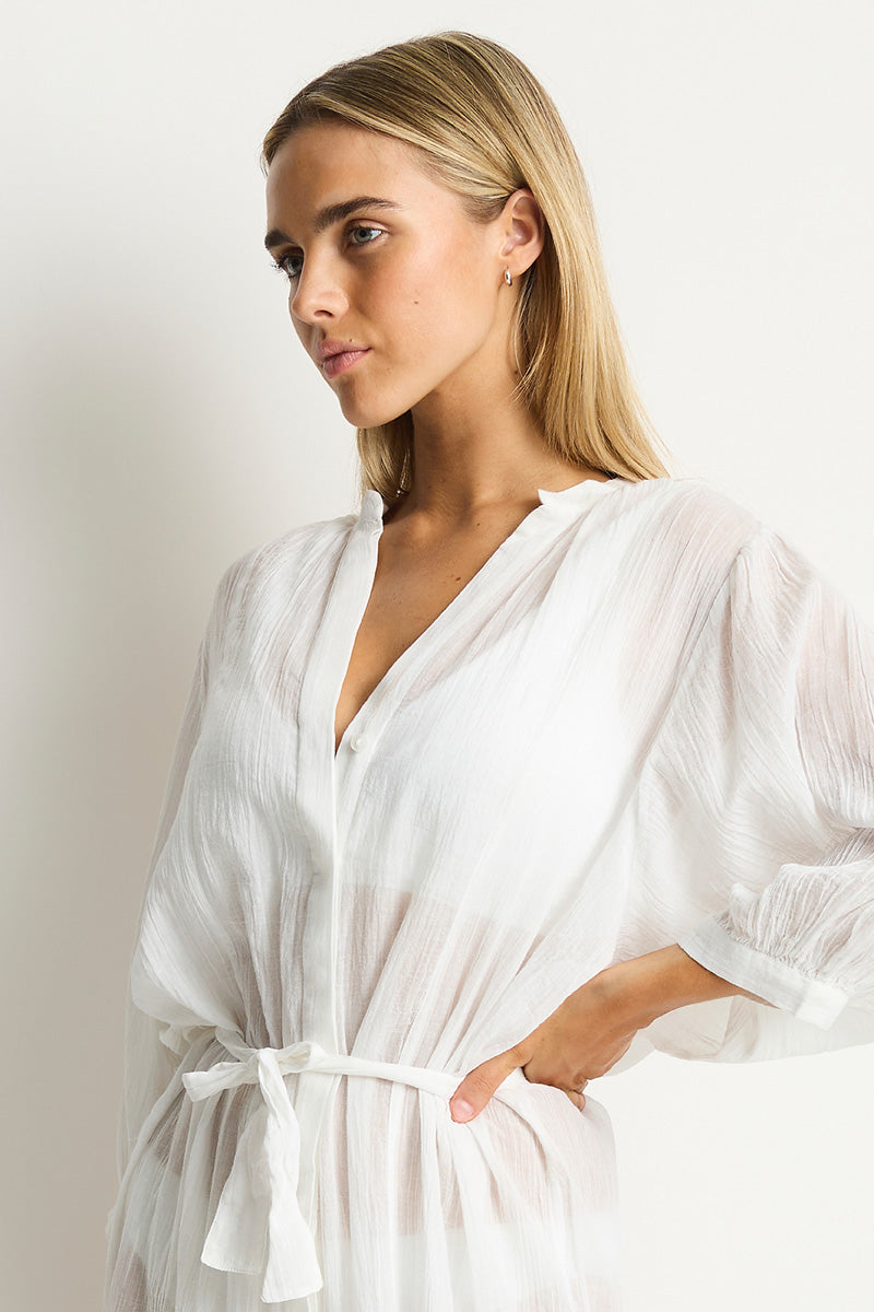 Salt Boho Long Shirt Dress