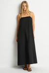 Shore Linen Panelled Bandeau Lace Maxi Dress