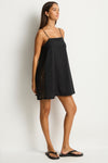 Shore Linen Panelled Bandeau Lace Short Dress