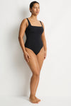 Essentials Edit Square Neck Panelled Underwire One Piece