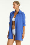 Heatwave Cover Up Shirt in Heatwave Blue | Sea Level Australia 