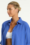 Heatwave Cover Up Shirt in Heatwave Blue | Sea Level Australia 