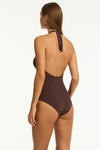 Essentials Edit Keyhole Halter One Piece