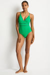 Essentials Edit Cross Back Tri One Piece