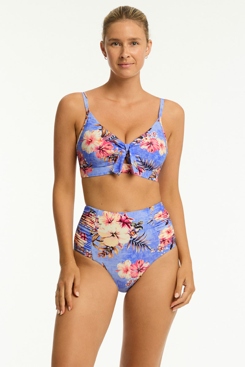 Blue Hawaii Tie Front DD/E Bralette