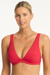 Eco Essentials Longline Underwire Bra - Eco Essentials Red - Sea Level Australia 