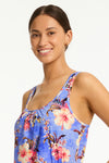 Blue Hawaii Blouson Tankini