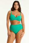 Evergreen Essentials Edit Cross Front Moulded Underwire Bra in Sea Level | Sea Level Australia 