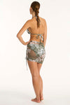 Aloha Drawstring Mini Mesh Skirt - Aloha Khaki - Sea Level Australia 