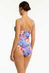 Blue Hawaii Twist Front One Piece