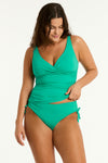 Evergreen Essentials Edit Cross Front Multifit Singlet Top in Sea Level | Sea Level Australia 