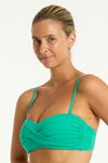 Evergreen Essentials Edit Twist Bandeau in Sea Level | Sea Level Australia 