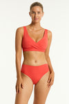 Flame Essentials Edit Mid Bikini Pant in Sea Level | Sea Level Australia 