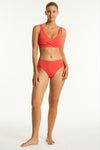 Flame Essentials Edit Mid Bikini Pant in Sea Level | Sea Level Australia 