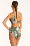 Aloha Cross Front Multifit Bra - Aloha Khaki - Sea Level Australia 