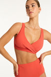 Messina Cross Front Multifit Bra - Messina Flame - Sea Level Australia 