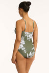 Aloha Tie Front DD/E One Piece - Aloha Khaki - Sea Level Australia 