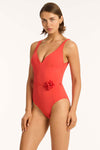 Casa Del Mar Plunge One Piece - Casa Del Mar Flame - Sea Level Australia 