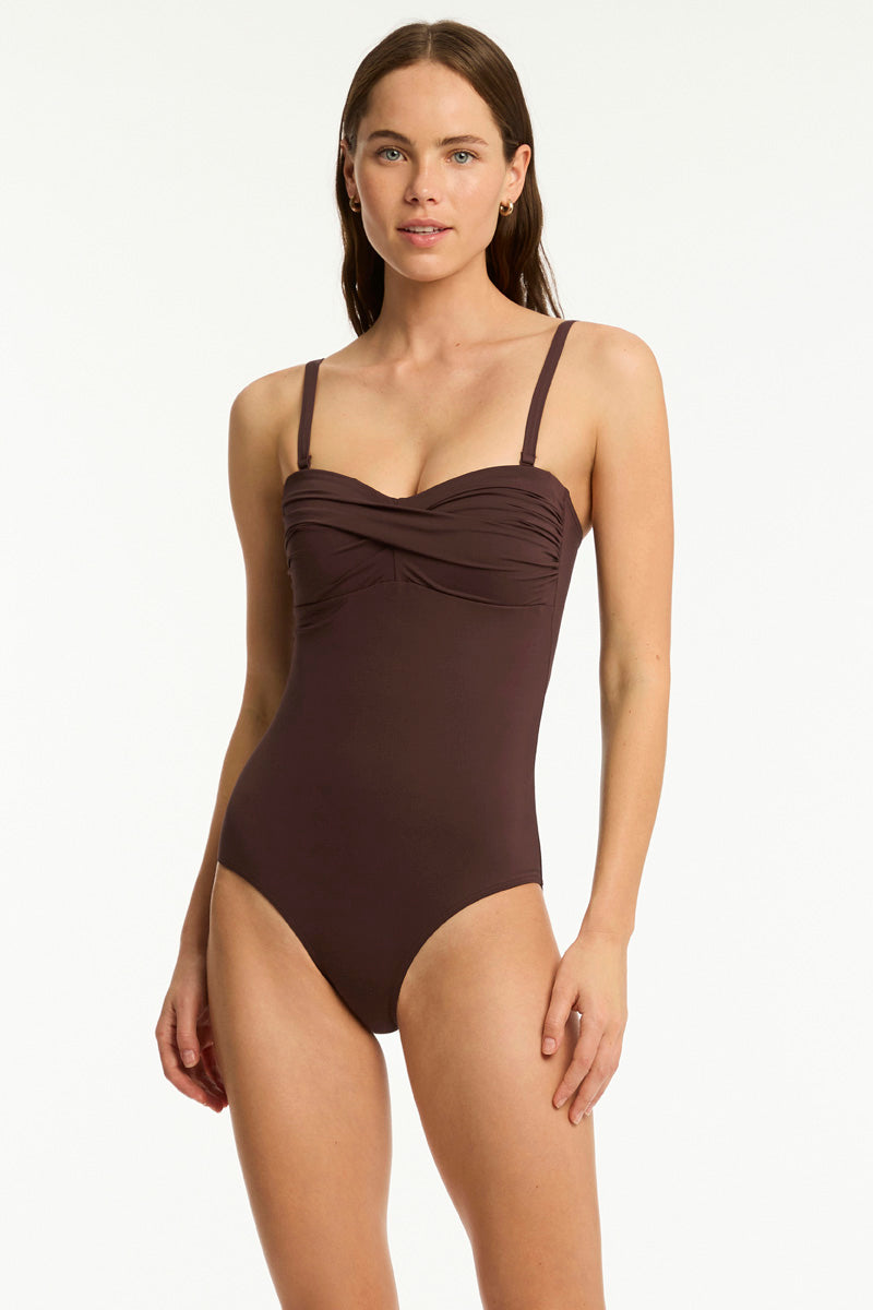 Essentials Edit Twist Bandeau One Piece