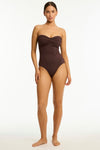 Essentials Edit Twist Bandeau One Piece