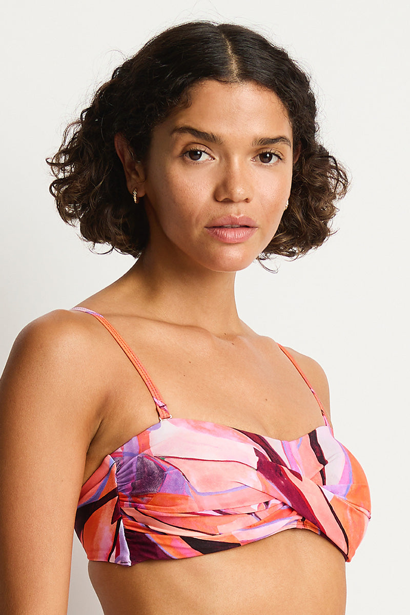 Neon Wave Twist Bandeau